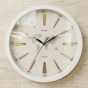 ساعت دیواری سیتیزن طرح خطی سفید سایز 32